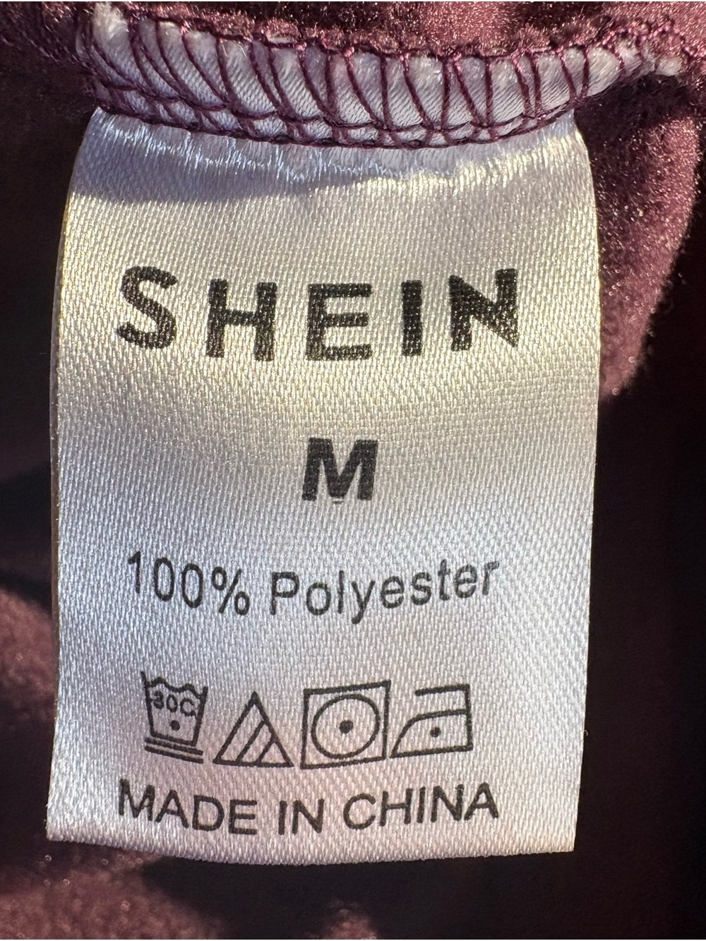 SHEIN Plum Crewneck Sweatshirt - Deep Wine Hue - Picture 2 of 3